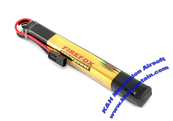 FireFox 11.1V 1600mah Li-Polymer Pack Battery (20C) / Stick