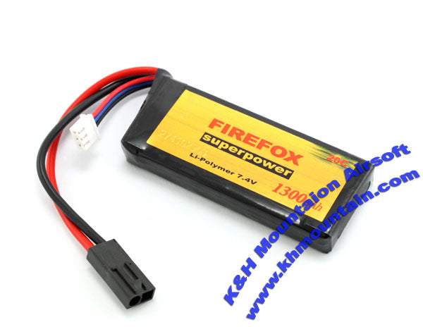 FireFox 1300mah 7.4V Li-Polymer Battery (20C Version)