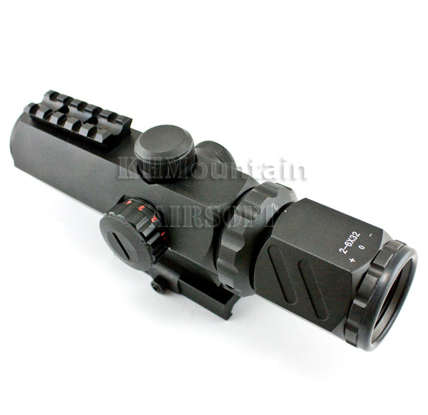 Full Metal 2-6 x 32E Illuminated Rail Scope /w QD Mount