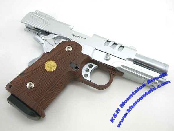Baby Hi-Capa 3.8 Gas Blowback Metal Pistol / Silver