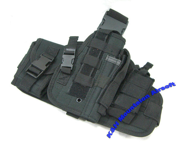 Universal Component Molle Dropleg Pistol Holster / Black color