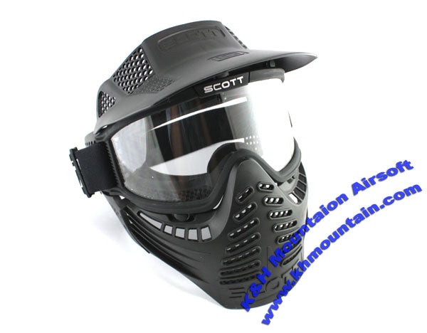 SCOTT Outdoor Sport Full Face Mask with Lens Goggle / Black – KHMountain Airsoft