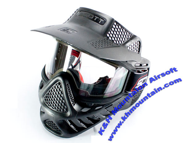 scott fullface helm Version II SCOTT Full Face Mask with Lens Goggle / Black – KHMountain Airsoft
