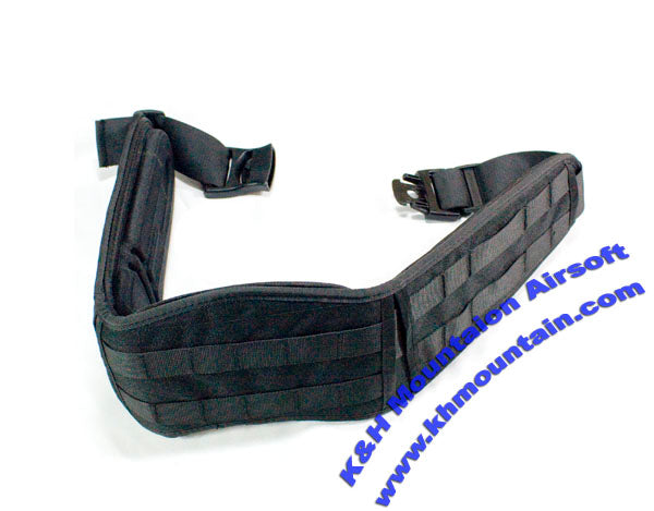 Crusader Blast Style Waist Belt /w Molle Hanger / Black
