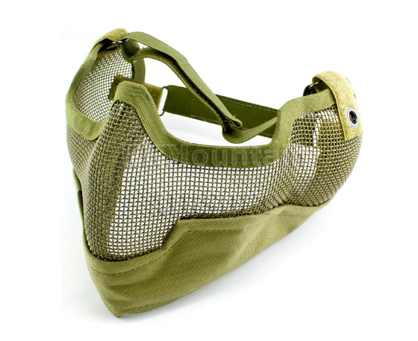 V2 Strike Steel Lower Face Mesh Mask /w Ear Cover / Green