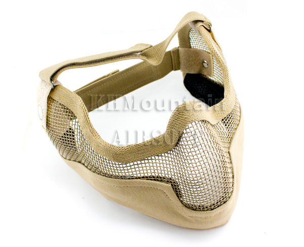 V2 Strike Steel Lower Face Mesh Mask /w Ear Cover / TAN