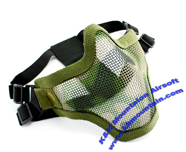 New Version Strike Steel Lower Face Mesh Mask / Woodland