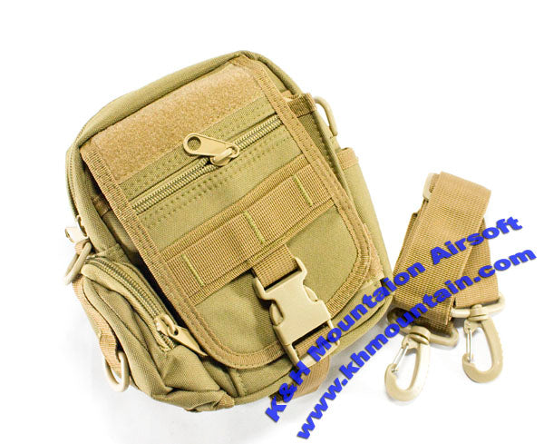 1000D Nylon Utility Waist Pouch Bag / TAN