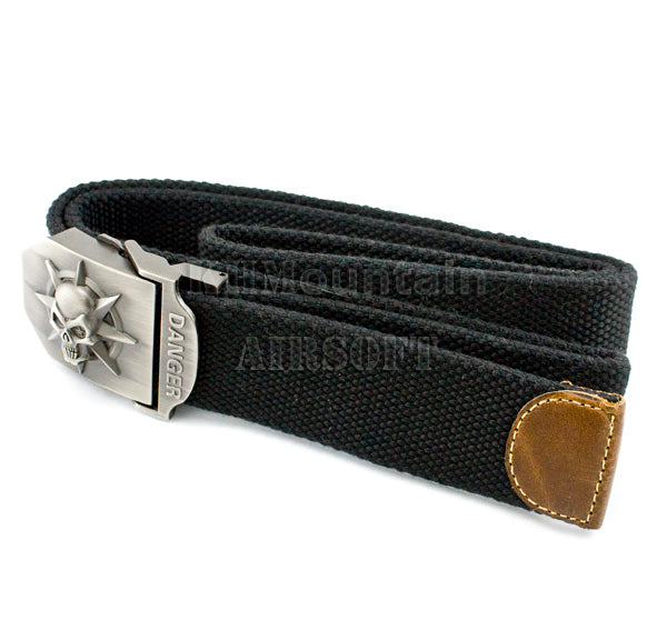 Skull Tactical Metal Buckle 1.5" Nylon Belt / Black