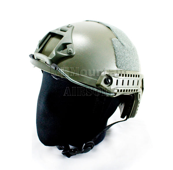 Emerson Clear Len Helmet with NVG Mount Two Side Rail / Green
