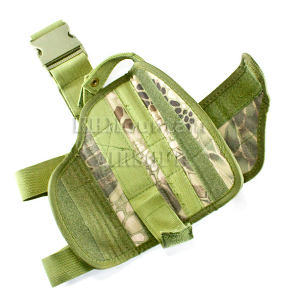 Military / Army Dropleg Pistol Holster / Highlander Woodland