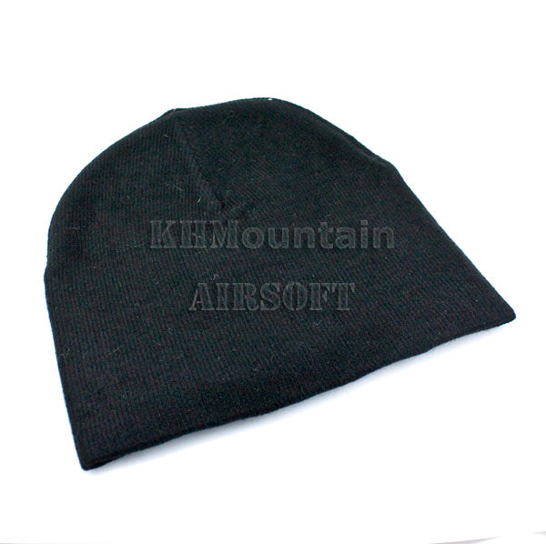Fleece Watch Cap with Skull Logo / Black