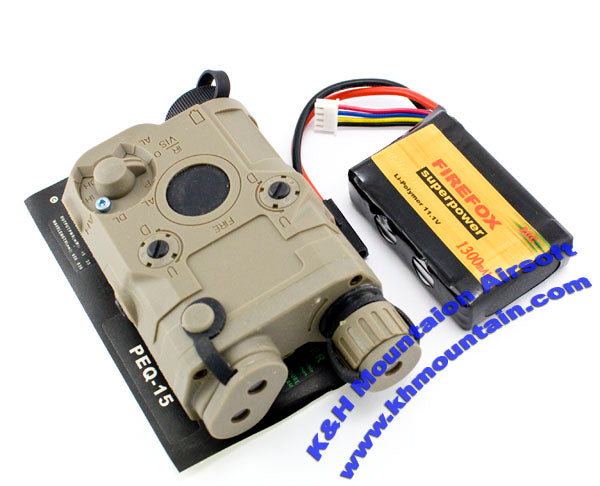 AN / PEQ-15 スタイル バッテリーボックス、11.1V リチウムイオンバッテリー / OD