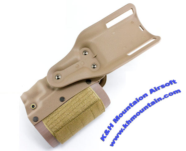 Tactical Holster /w flashlight & laser for Hi- Cap/M92/1911 /TAN