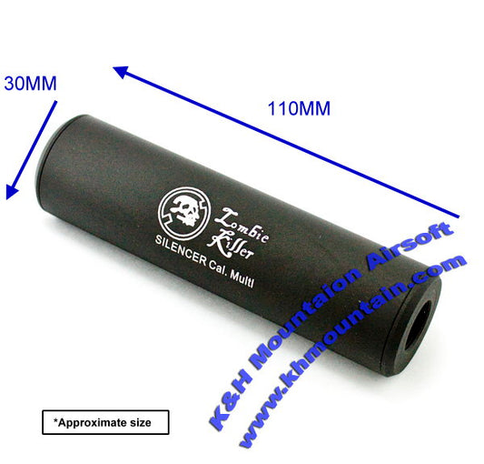 Zombie Aluminum Silencer 14mm +/- / Black