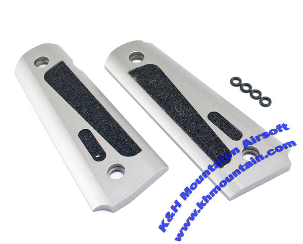 New Aluminium CNC M1911 MEU Grip Cover / Silver