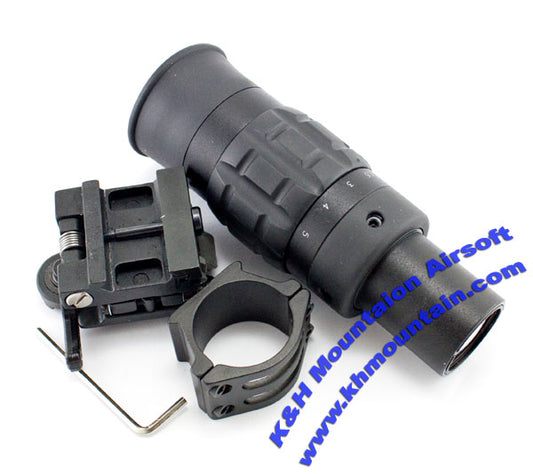 1.5x - 5x Magnifier Scope with Push Button FTS Mount