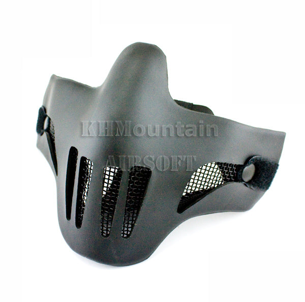 ドリームアーミーストライク スチール下顔メッシュマスク/ソフトカバー付/BK