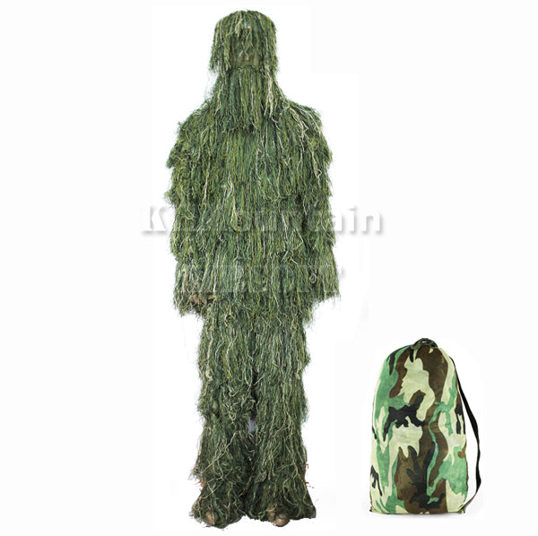 3D Bionic Jungle Camouflage Sniper Ghillie Suit / Woodland