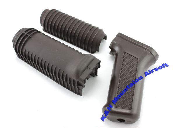 AK74U Pplastic handguard with motor grip in brown color (3-pcs )