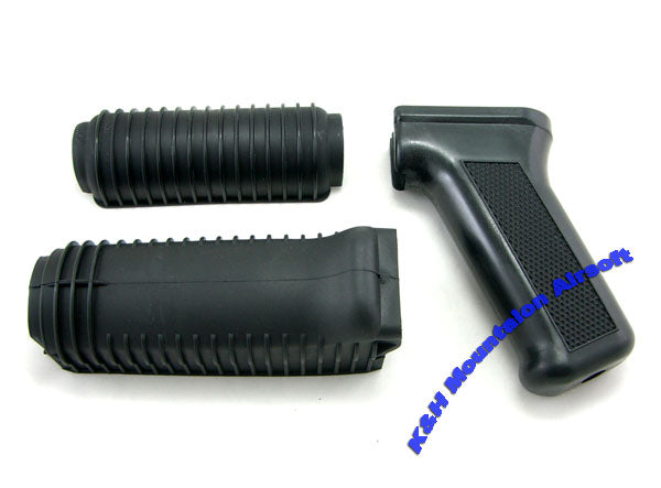 AK74U Pplastic handguard with motor grip in black color (3-pcs )