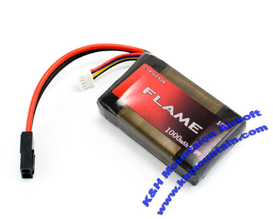 Flame 9.9V 1000mah LiFePO4 バッテリー / PEQ /(15C)