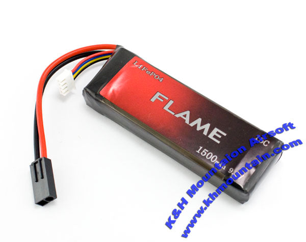 Flame 9.9V 1500mah LiFePO4 バッテリー /(15C)