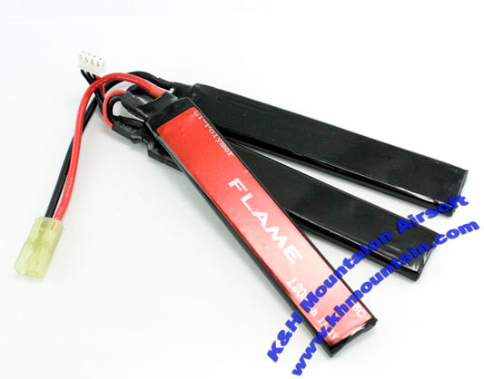 Flame 11.1V 1200mah リチウムポリマーバッテリー / 3 個 /(15C)