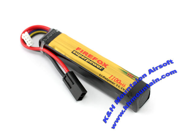 FireFox 11.1V 1100mah Li-Polymer Pack Battery (15C) / Short