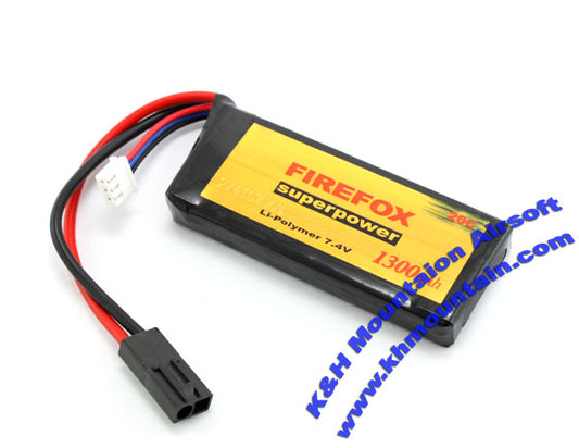 FireFox 1300mah 7.4V リチウムポリマー バッテリー (20C バージョン)