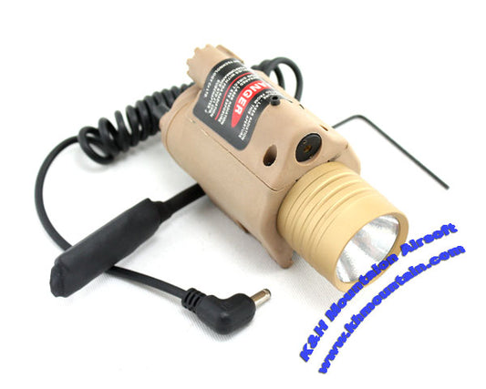 M6 Style LED Flashlight /w Laser and Remote Pressure Switch /TAN