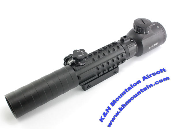 A.C.M. 3-9X28 EG Scope with Rail & R/G Illuminated Reticle