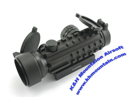 1x30 Rail scope with R/G selectable illuminated reticle