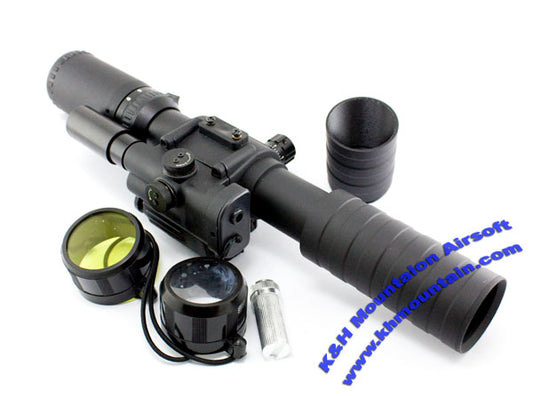 3-9 x 32 Rifle Scope with Red Laser / B