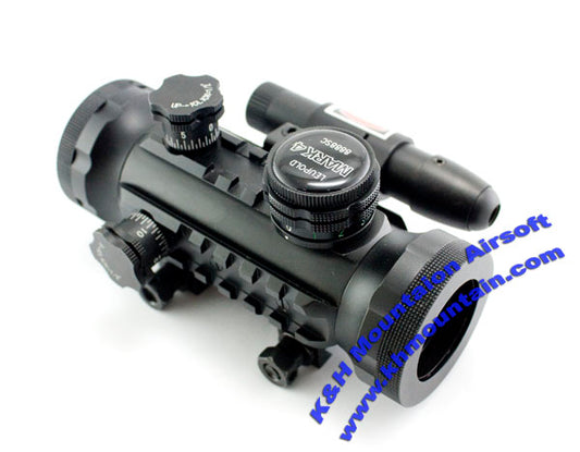 30mm Rifle Scope /w Red/Green/Blue Illuminated with Red Laser