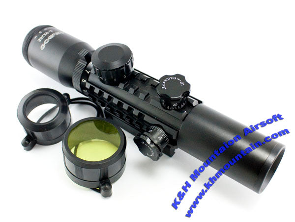 3-9 x 28 E Scope with Rail & R/G Illuminated Reticle