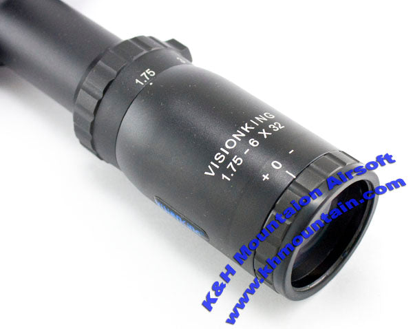 VisionKing 1.75-6 x 32 Red Illuminated Rifle Scope