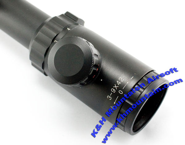 YN 3-9 x 42 Red / Green Illuminated Rifle Scope