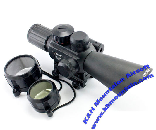 4 x 30 Red / Green Iluminated Rifle Scope with Red Laser