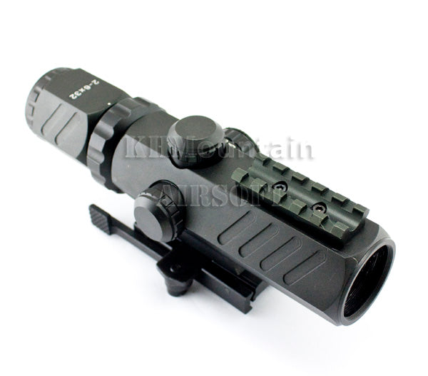 Full Metal 2-6 x 32 Illuminated Rail Scope /w QD Mount