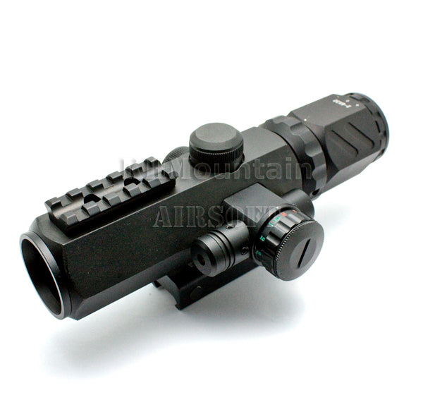 Full Metal 2-6 x 32 Illuminated Rail Scope /w Laser (B)