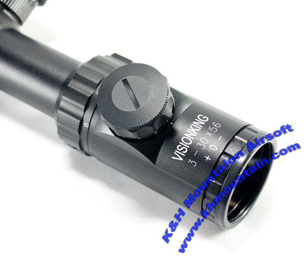 VisionKing 3-30 x 56 with R/G Illuminated Rifle Scope