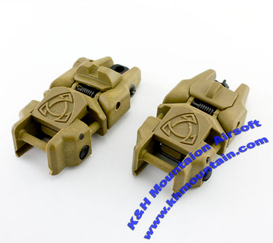 Plastic Foldable Front and Rear Sight / TAN