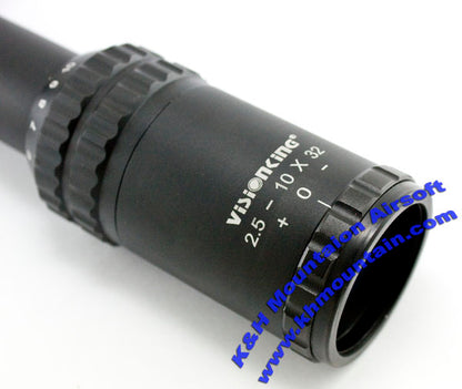 VisionKing 2.5-10 x 32 with R/G Illuminated Rifle Scope