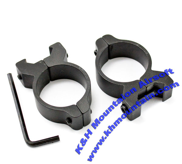 Full Metal 30mm Low Scope Mount Rings / H2006