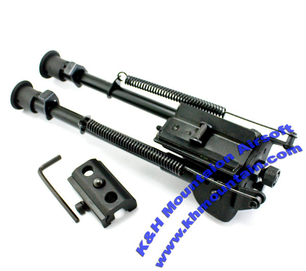Full Metal 9 Inch Spring Bipod with Rail Adaptor