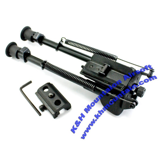 Full Metal 9 Inch Spring Bipod with Rail Adaptor