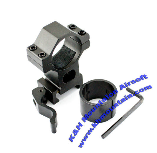 Full Metal 25mm/30mm High Scope QD Mount (K004)