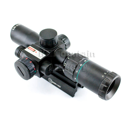 Tactical 1.75-5 x 24 R/G Illuminated Rifle Scope with Laser