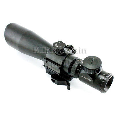 Tactical QD 3-9 x 42EG R/G Illuminated Rifle Scope with Rail